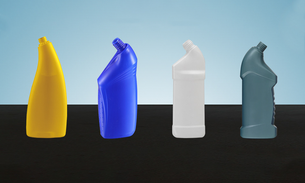 Máquina de moldeo por soplado de botellas de inodoro con cuello inclinado
